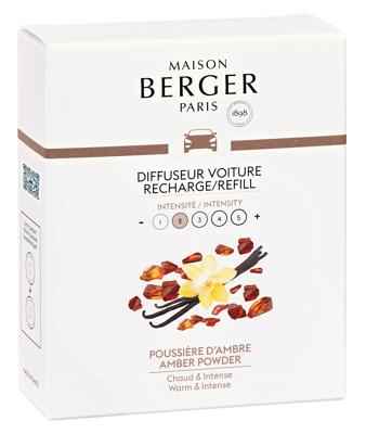 Maison Berger Paris navulling autoparfum amber powder 2 stuks