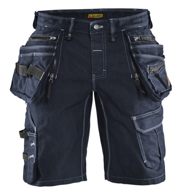 Blåkläder short denim stretch x1900 19921141 | marineblauw/zwart | maat 44 - 7330509554357