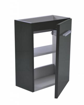 Fonteinkast Luna L/R 1 Deur 40X21 Hoogglans Grijs Aqua Splash