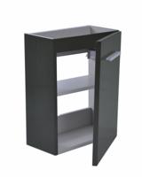 Fonteinkast Luna L/R 1 Deur 40X21 Hoogglans Grijs Aqua Splash - thumbnail