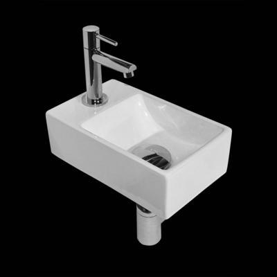 Best Design Wonder fonteinset 29x18x9.5cm 1 kraangat links met kraan sifon en afvoerplug keramiek wit 3875100