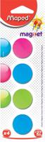 Maped magneten, 27 mm, geassorteerde kleuren, blister van 4 stuks - thumbnail