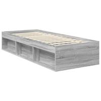 Bedframe met lade Grijs Sonoma 75 x 190 cm Massief grenenhout - thumbnail