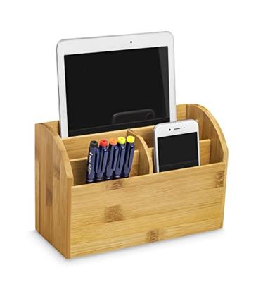 CEP desk organizer uit bamboe, staand, 5 vakken