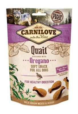 CARNILOVE Semi-Moist Snack Kwartel & Oregano - Hondensnack met kwartel en oregano - 200 g