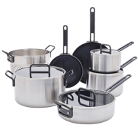 GreenPan™ Stanley Tucci™ Stainless Steel Ceramic Nonstick 11-Piece Cookware Set - thumbnail