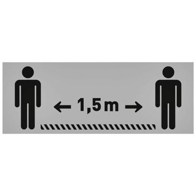 Vloersticker OPUS 2 40x15cm lichtgrijs/zwart Vloersticker OPUS 2 40x15cm lichtgrijs/zwart