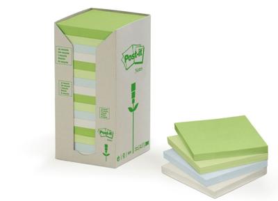 Memoblok 3m post-it 654 76 x 76 mm recycle natuur