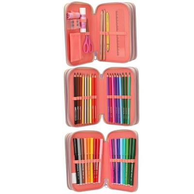 TOPModel Girl Power 3-vaks etui - beige