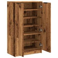 Schoenenkast 59x35x100,5 cm bewerkt hout oud houtkleurig - thumbnail