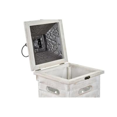 Lantaarnenset Home ESPRIT Wit Kristal Spar Etnisch Arabisch 26 x 26 x 66 cm (2 Onderdelen)