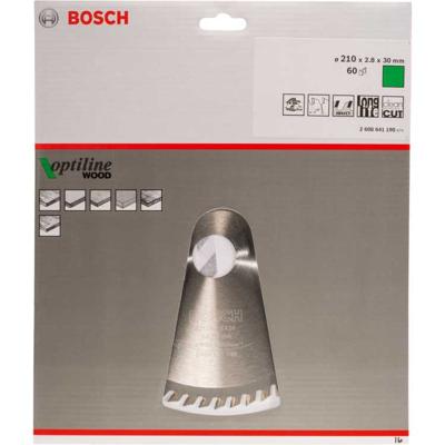 Bosch Accessoires Cirkelzaagblad Optiline Wood 210 x 30 x 2,8 mm, 60 1st - 2608641190