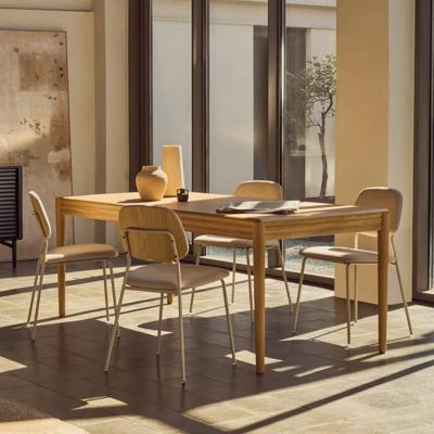 Kave Home Uitschuifbare Eettafel 'Lenon' Eikenhout, 200-280 x 90cm, kleur Naturel