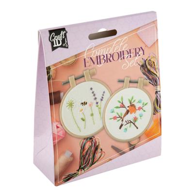 Craft ID mini borduurset, 2pcs. ø8.5cm