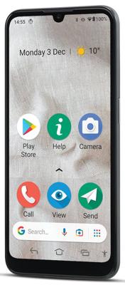 Doro 8100 4G smartphone senior - mobiele telefoon - waterdicht - triple camera - noodoproepknop met GPS - 6,1 inch scherm - gezichtsherkenning - Android (zwart)