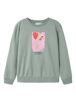 Name it zomer sweat shirt meisjes - blauw grijs - Nkffatama