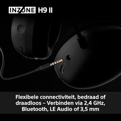 Sony inzone h9 ii over-ear gaming headset (zwart, pc, playstation 5, 2.4ghz, bluetooth)