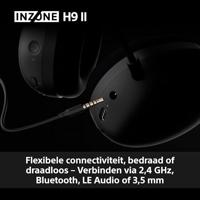 Sony inzone h9 ii over-ear gaming headset (zwart, pc, playstation 5, 2.4ghz, bluetooth) - thumbnail