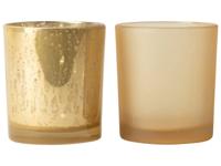 Gusta theelichthouder 7x8cm goud - thumbnail