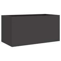 Plantenbak 62x30x29 cm staal zwart - thumbnail