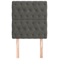 Hoofdborden 2 st 80x7x78/88 cm fluweel donkergrijs - thumbnail