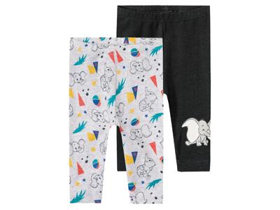 Baby leggings, 2 stuks, met hoog bio-katoengehalte (50/56, Grijs/zwart)