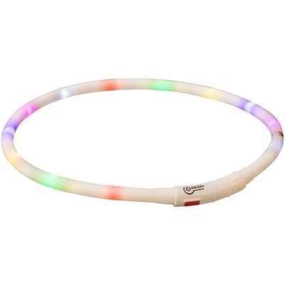 TRIXIE LICHTGEVENDE HALSBAND HOND USB SILICONEN OPLAADBAAR MEERKLEURIG - thumbnail