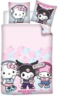 Hello Kitty Dekbedovertrek Kuromi 140 X 200 cm - 65 x 65 cm - polykatoen - thumbnail