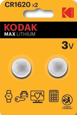 Kodak CR1620 lithium knoopcel batterij blister(2) - 3241030