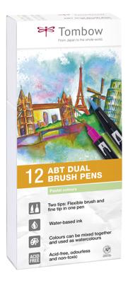 Tombow • brush pen abt dual brush pen set pastel colours 12pcs