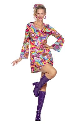 Hippie jurkje roze bloemen