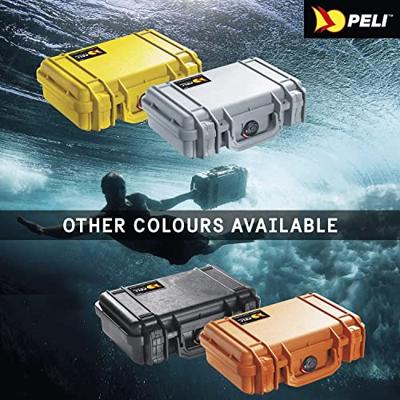 PELI 1170-001-110 Waterdicht Koffertje Voor Elektronica, Optisch Apparatuur En Camera'S, Ip67 Water- En Stofdicht, Capaciteit3L, Gemaakt In De Vs, Zonder Schuim,30 cm, Kleur: Zwart