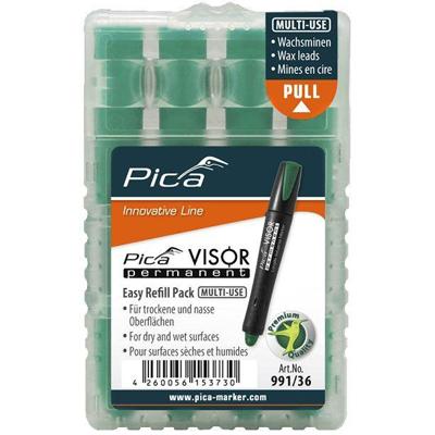 Pica Permanent Navulling groen VISOR 991/36, 4st.