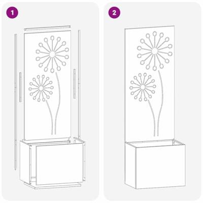 VidaXL Tuin privacy screen zwart 50 x 140 cm koudgewalst staal