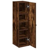 Badkamerkast met rolhouder 20,5x22x72 cm gerookt eikenkleurig - thumbnail