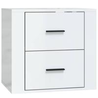 Nachtkastje wandgemonteerd 50x36x47 cm hoogglans wit - thumbnail