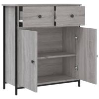 Dressoir 70x30x80 cm bewerkt hout grijs sonoma - thumbnail