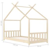 Kinderbedframe massief grenenhout 70x140 cm - thumbnail