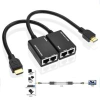HDMI Extender via Cat5e / 6 LAN kabel 30 Meter / 1080P(zwart) - thumbnail