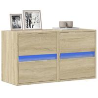 Tv-wandmeubels met LED 2 st 41x31x45 cm sonoma eikenkleurig - thumbnail