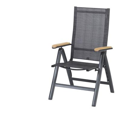 Memphis Verstelbare Tuinstoel Antraciet tuinmeubel Exotan - Exotan