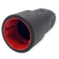 Bachmann 913.174 Koppeling met randaarde Rubber, Silicone 250 V Zwart IP44, IP20 - thumbnail