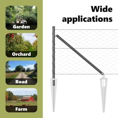 VidaXL Afrasteringspaal grijs 10 x 0,6 m (50 mm gaas) staal en pvc