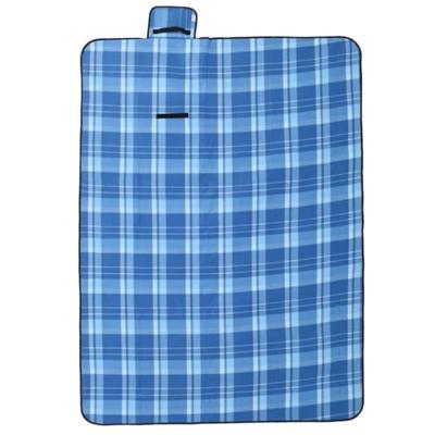 VidaXL Picknickkleed opvouwbaar geruit 200x150 cm fluweel blauw VidaXL Picknickkleed opvouwbaar geruit 200x150 cm fluweel blauw