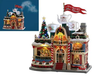 Tea With Mrs. Claus With 4.5V Adaptor Kersthuisje LEMAX - Lemax