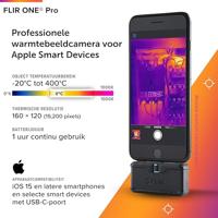 FLIR One FP3IC warmtebeeldcamera Noise equivalent temperature difference (NETD) Zwart 160 x 120 Pixels - thumbnail