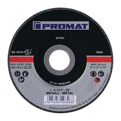 Promat /tecwerk afbraamschijf | d125xs6mm | gebogen staal | gat 22,23 mm - 4000841321 Promat /tecwerk afbraamschijf | d125xs6mm | gebogen staal | gat 22,23 mm - 4000841321