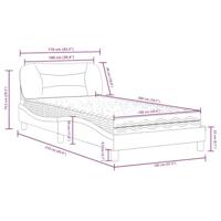 Bed met matras "Hvar" kunstleer cappuccinokleurig 100x200 cm - thumbnail
