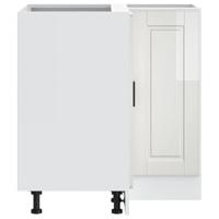 Keuken hoekonderkast "Porto" bewerkt hout hoogglans wit - thumbnail