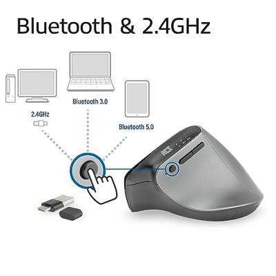 ACT Connectivity Draadloze Ergonomische Muis met Bluetooth en USB-C/USB-A ACT Connectivity Draadloze Ergonomische Muis met Bluetooth en USB-C/USB-A